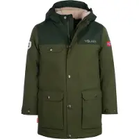TROLLKIDS Kid's Gudvangen Jacket Parka Bambini (176, olivia/verde)