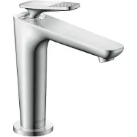 Axor hansgrohe Citterio C Mitigeur monocommandé pour lavabo 125, avec CoolStart et garniture d'écoulement, Cubic cut, 49041000, 49041000