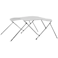Syfax Bimini di Prua con Tendalino a 3 Archi Bianco 183x196x137 cm