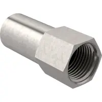 Geberit GE Mapress, acciaio inossidabile, raccordo con estremità inseribile, d42 mm, Rp1/2, L7,4 cm, 1 pz.