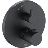 Kludi NOVA FONTE PURISTIC Mitigeur thermostatique encastré pour douche, pour 1 consommateur, avec robinet d'arrêt céramique, 208353915, 208353915