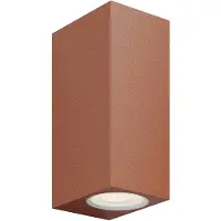 LUCANDE Applique da esterno a LED Tavi, marrone ruggine, alluminio, su/giù
