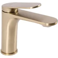 REA Rubinetto da Lavabo Marco Brush Gold Low