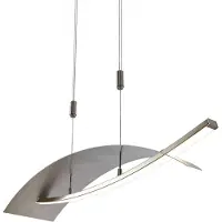 LUCANDE Lampada LED a sospensione Marija, 91 cm, argento, dimmerabile