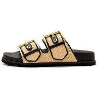 AllSaints Sian Raffia Sandal Natural/black Taglia: 36 | Infradito Outlet | Donna | Marrone