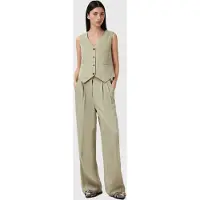 AllSaints Averie Ten Waistcoat Sage Green Taglia: 12 | Gilet Outlet | Donna | Verde