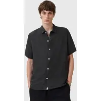 AllSaints Bandol Ss Shirt Dark Charcoal Taglia: XS | Camicie Casual Outlet | Uomo | Nero