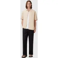 AllSaints Bandol Ss Shirt Hammock Taupe Taglia: XL | Camicie Casual Outlet | Uomo | Nero