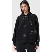 AllSaints Stina Talon Hoody Black Taglia: XS | Felpe con cappuccio Outlet | Donna | Nero