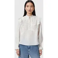 AllSaints Heather Top Chalk White Taglia: 10 | Maglie a manica lunga Outlet | Donna | Bianco