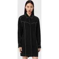 AllSaints Tala Shirt Dress Black Taglia: 4 | Abiti in T-Shirt Outlet | Donna | Nero