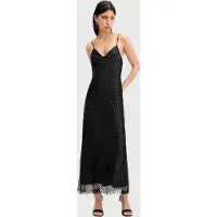 AllSaints Chantelle Dress Black Taglia: 10 | Abiti Midi Outlet | Donna | Nero