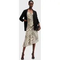 AllSaints Alexia Luisa Dress Taupe Brown Taglia: 6 | Abiti Midi Outlet | Donna | Nero