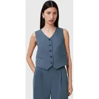 AllSaints Aleida Tri Waistcoat Turbulence Grey Taglia: 4 | Gilet Outlet | Donna | Grigio