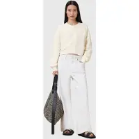 AllSaints Mira Haven Sweat Gardenia Cream Taglia: L | Camicie Outlet | Donna | Bianco