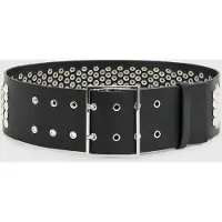 AllSaints Meredith Wide Belt Black/shiny Nickel Taglia: XS | Cinture Outlet | Donna | Nero
