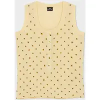 Paul Smith Knitted Vest Woven Front Yellow Taglia: M | Maglioni Outlet | Donna | Giallo