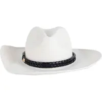 AllSaints Athena Stud Fedora Cream White Taglia: OS | Cappelli Outlet | Donna | Bianco