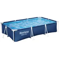 Bestway Steel Pro Frame Piscina senza pompa 300 x 201 x 66 cm, blu scuro, rettangolare