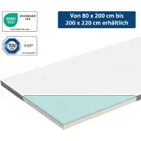 Genius eazzzy Topper Trend, coprimaterasso 180x 200x 5 cm, traspirante, schiuma memory, adatto a chi soffre di allergie, coprimaterasso con rivestimento sfoderabile