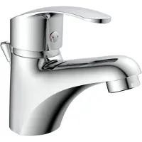 Schutte Miscelatore per lavabo SCHÜTTE SIRANI con tirante, rubinetto da bagno con scarico a scomparsa, cromo