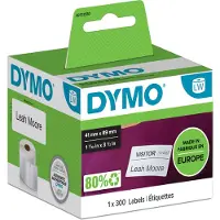 Dymo Etichetta Badge Per Nome Bianco Rimovibile 300 Etichette 89 X41 Mm