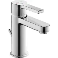 Duravit B.2 Mitigeur monocommandé pour lavabo S, FreshStart, Minusflow, saillie 101mm, avec garniture d'écoulement, chrome haute brillance, B21013001010, B21013001010