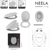 Spirella Sedile per WC Coperchio per WC Neela con meccanismo soft-close, benzina opaco