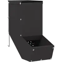 vidaXL Abbeveratoio per conigli, nero, 12,5 x 26 x 28,5 cm, capacità 1 kg