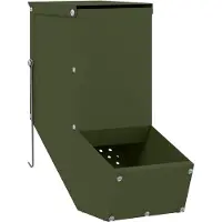 vidaXL Abbeveratoio per conigli, verde oliva, 12,5 x 26 x 28,5 cm, capacità 1 kg