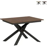 Itamoby - Tavolo allungabile 120/180x90 cm Ganty noce - bordo in tinta telaio e gambe antracite