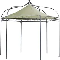 Degamo gazebo da giardino MODENA 6 lati 320cm, acciaio nero, impermeabile