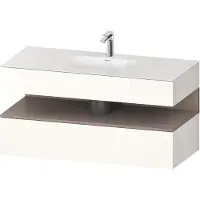 Duravit Collection One lavabo à encastrer avec meuble sous-vasque en console, 1200x550x600mm, niche basalte mat, QA4787043220000, QA4787043220000