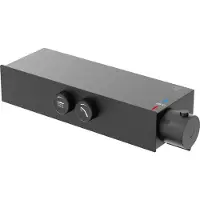 Steinberg Série 390 Thermostat encastré, raccord de douche en bas, pour 2 consommateurs, Pushtronic, 3903320S, 3903320S