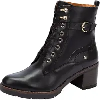 Pikolinos per donna. W7H-8510 Stivaletti neri in pelle Llanes -Altezza tacco 6cm- (41), Nero, 5 a 8cm, Cerniera, Casual