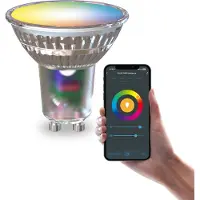 Calex Lampadina LED Smart con riflettore GU10 4,9 W RGB CCT 5 cm