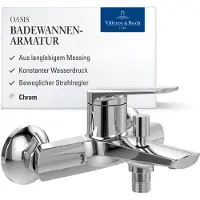 Villeroy & Boch Miscelatore per vasca Oasis, esterno, deviatore, protezione antiriflusso, cromo
