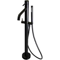 Paffoni Light - Miscelatore da pavimento per vasca con accessori, nero opaco LIG032NO
