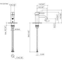 Dornbracht META Mitigeur monocommandé pour lavabos sans vidage, saillie 125mm, 33526660-27, 33526660-27