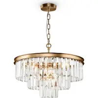 Maytoni Lampadario Contemporaneo Revero Metallo Ottone 7 Luci Diffusori Vetro