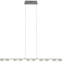 Brilliant Brillante Arlena LED 5x6,3W PE 5 a sospensione, 5 luci cromo/trasparente G93435/15