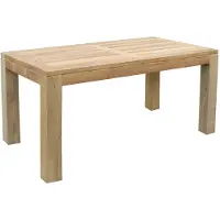 Linder Exclusiv GmbH Tavolo da pranzo rettangolare in teak massiccio 180 x 90 x 75 cm