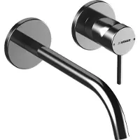Hansa HANSAPUBLIC Mitigeur de lavabo, monocommande, encastré, saillie 225mm réglable, 57932171, 57932171