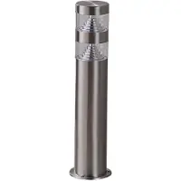 LINDBY Lampioncino LED Lanea, 40 cm, grigio, acciaio inox, IP44