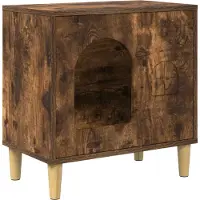 Syfax Casa per Gatti Rovere Fumo 51 x 30 x 52 cm Legno ingegnerizzato