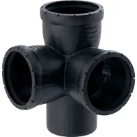 Geberit GE Silent-Pro, derivazione angolare, 87,5 gradi, d 110/90/90 mm, 1 pz.