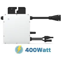 SUNNIVA Hoymiles micro inverter 400 W HM-400 per centrali elettriche da balcone e impianti fotovoltaici, IP67 resistente alle intemperie, installazione plug & play, 1 MPPT, micro inverter
