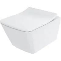 Toto Abattant de W.-C. SP, design carré, amovible, avec dispositif dabaissement automatique, charnières en acier inoxydable, TC512G, TC512G