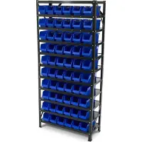 HBM Armadio per rifiuti, sistema di stoccaggio, rack con 60 contenitori di stoccaggio