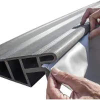 Gre Liner grigio liscio per piscina composita 3,26 m x 3,26 m - 60/100e - Sistema di sospensione sospeso